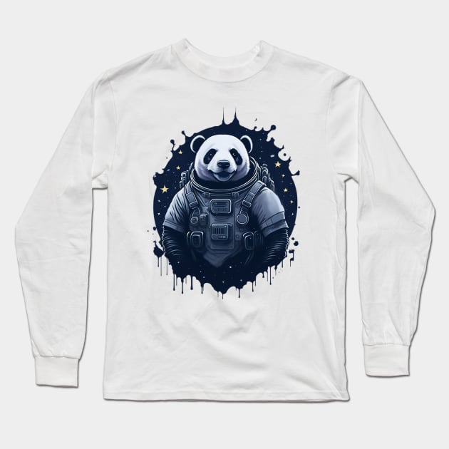 Astronaut Panda 01 Long Sleeve T-Shirt by rafaelbranco